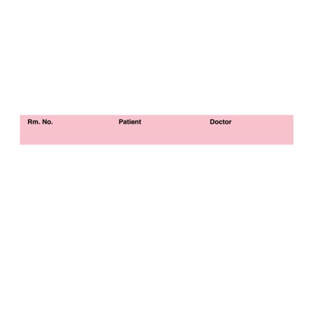 Nevs Printed Chart Tape - Rm No Patient Doctor 1/2 Pink w/Black, PK6 NT-500-PINK
